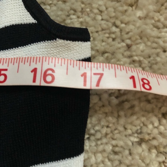 WHBM Striped Knit Dress Black and White Stripe (359) - Picture 4 of 8